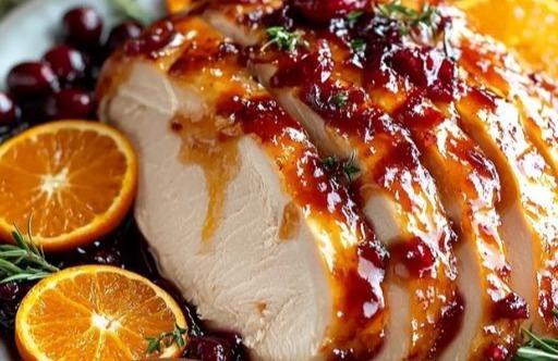 Cranberry Orange Glazed Turkey Breast