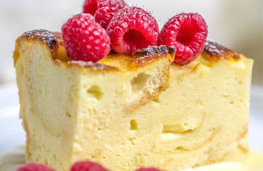 Custard Bread Pudding with Vanilla Sauce