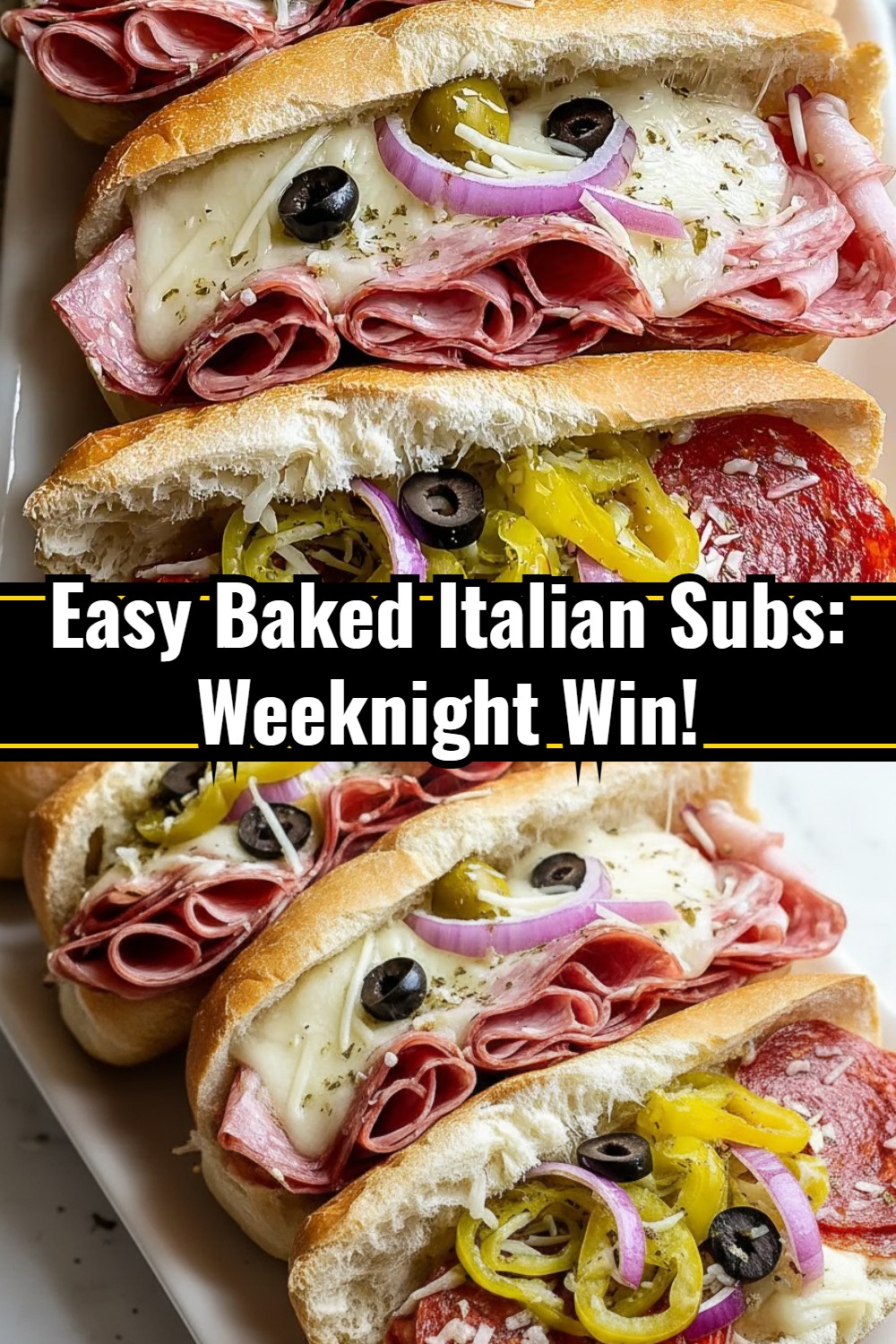 Baked Italian Sub Sandwiches