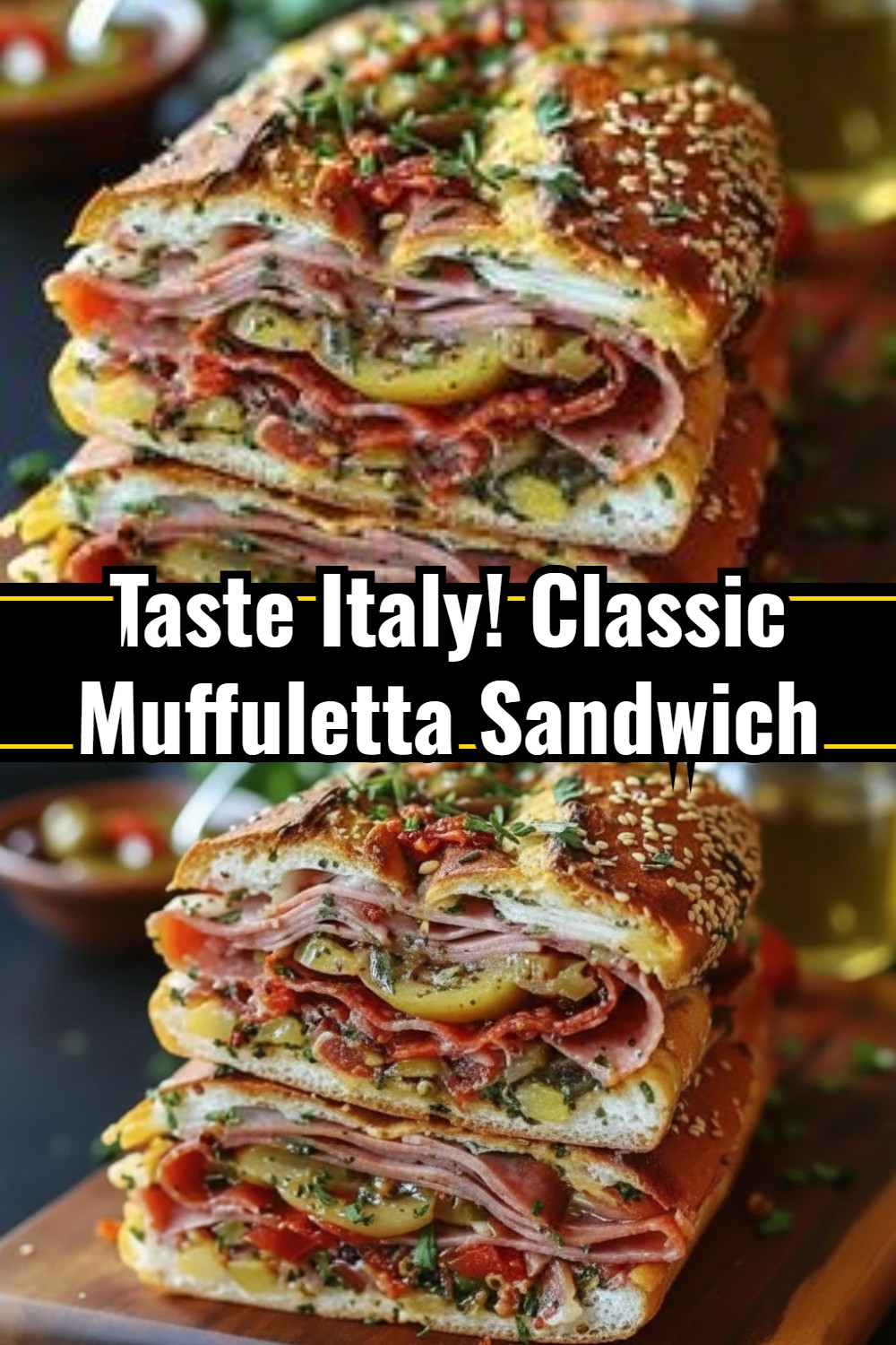 Classic Italian Muffuletta Sandwich