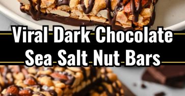 Delicious Homemade Dark Chocolate Sea Salt Nut Bars