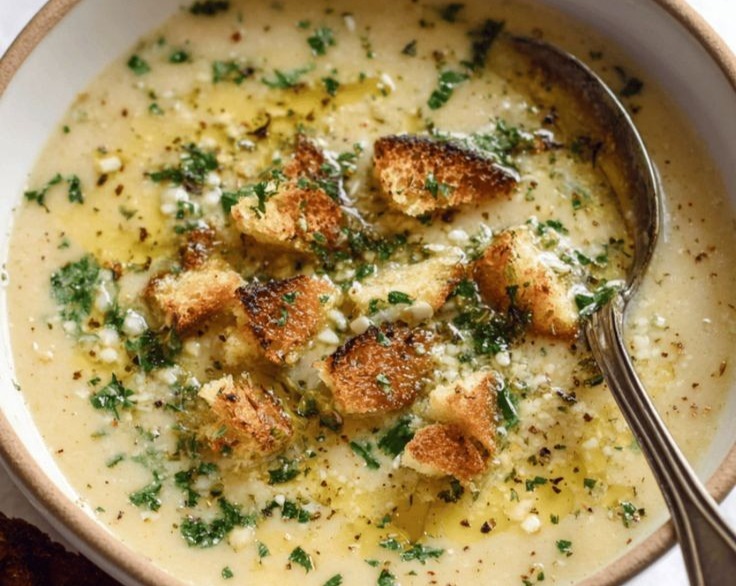 Easy Creamy Homemade Roasted Garlic Soup Recipe overview