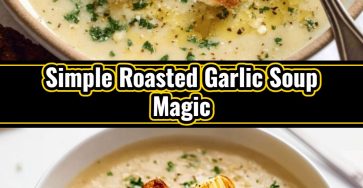 Easy Creamy Homemade Roasted Garlic Soup Recipe