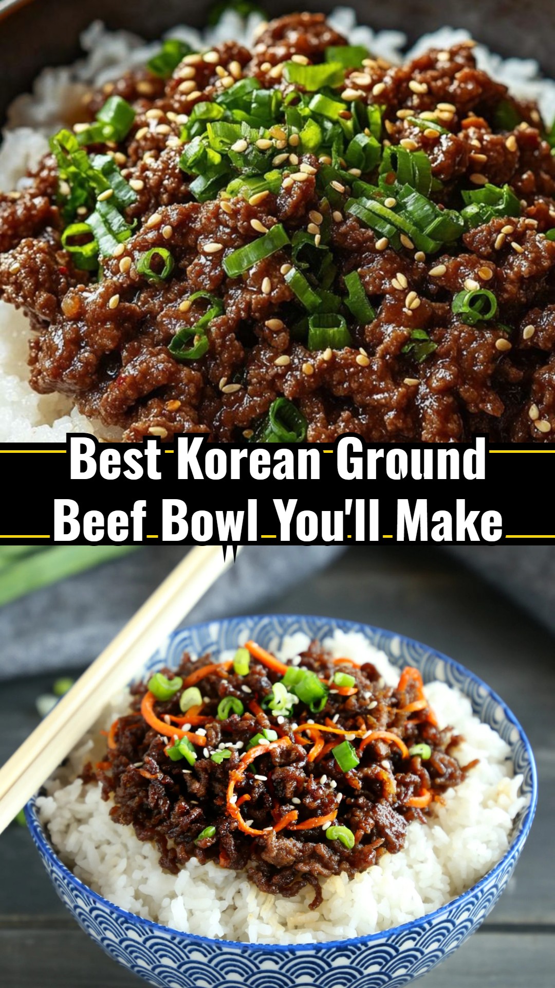 Fast Easy Korean Style Ground Beef Bowls