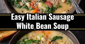 Hearty Italian Sausage White Bean Rainy Day Soup