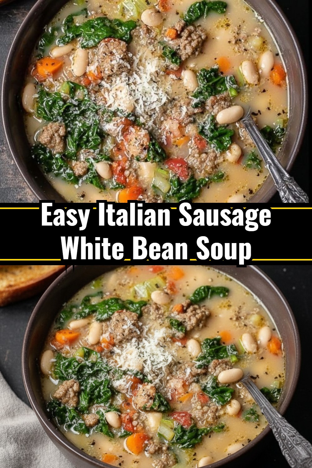 Hearty Italian Sausage White Bean Rainy Day Soup