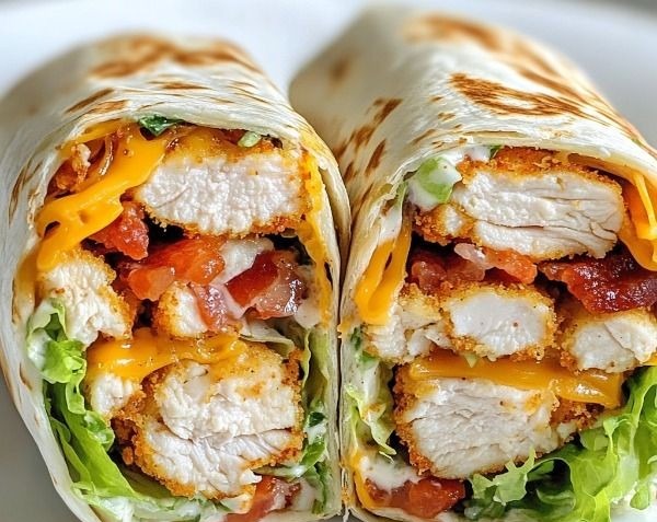 Quick Crispy Chicken Bacon Ranch Wraps