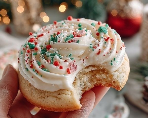 Small Town Christmas Sugar Cookies with Icing