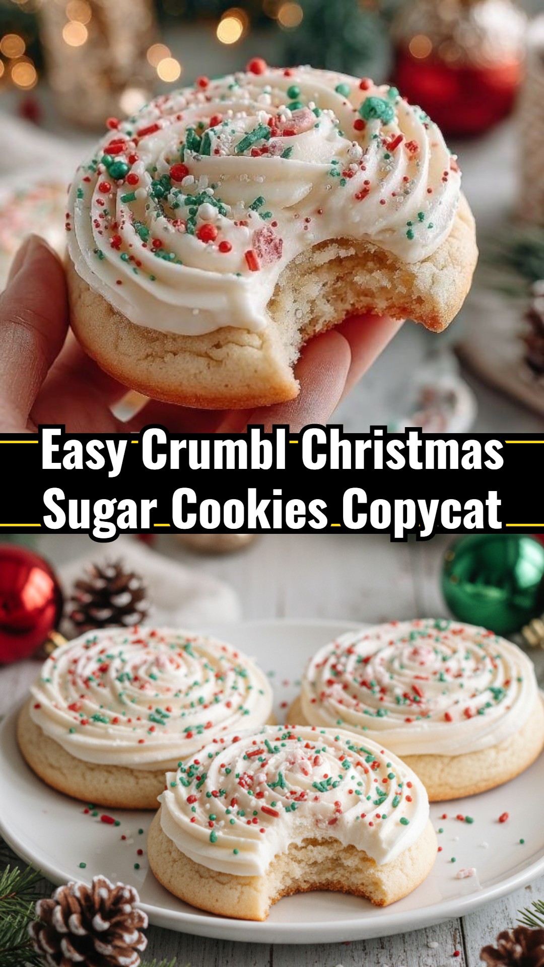 Small Town Christmas Sugar Cookies with Icing