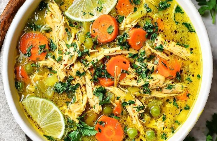 Small Town Kitchen's Easy & Healthy Anti-Inflammatory Turmeric Chicken Soup