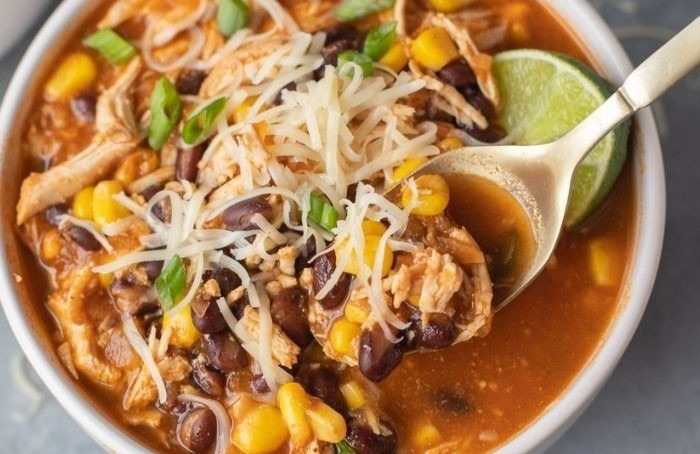 Small Town Kitchen's Quick & Easy 7-Can Chicken Taco Soup