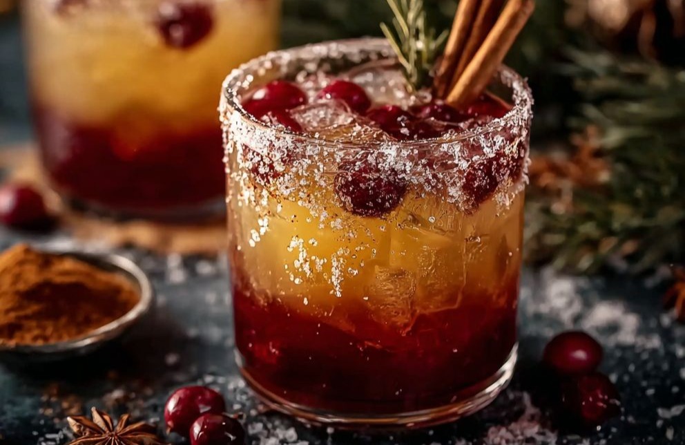 Spiced Christmas Margarita - A spiced cocktail for the holiday season