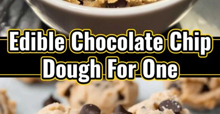 Easiest Edible Chocolate Chip Cookie Dough For One Sweet Treat