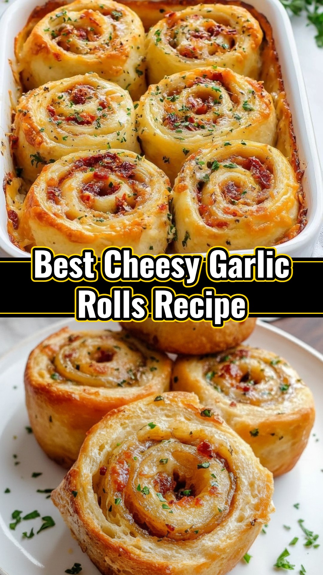 Easy Homemade Cheesy Garlic Bread Rolls Recipe