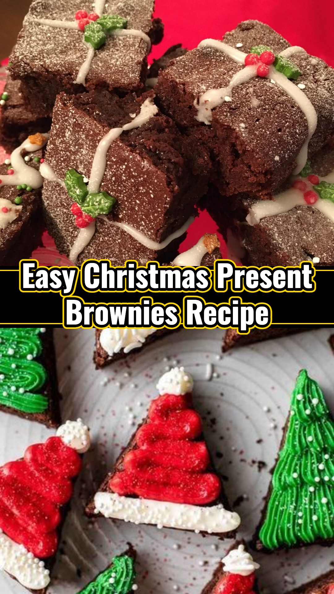 Easy Kid-Friendly Christmas Present Brownies Festive Gifts