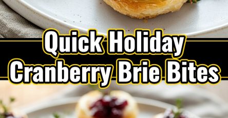 Festive 3-Ingredient Cranberry Brie Puff Pastry Bites