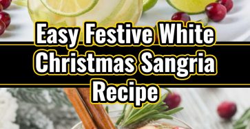 Festive Cranberry Rosemary White Christmas Sangria Holiday Wine Delight