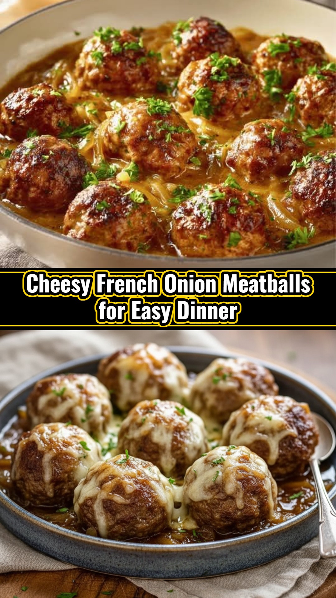 French Onion Meatballs Special Meat Cooking Dish Party Food Ideas