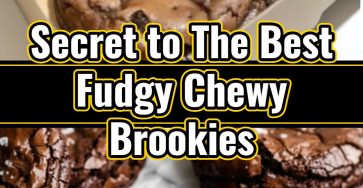 Fudgy Chewy Chocolate Brookies Best Brownie Cookie Dessert
