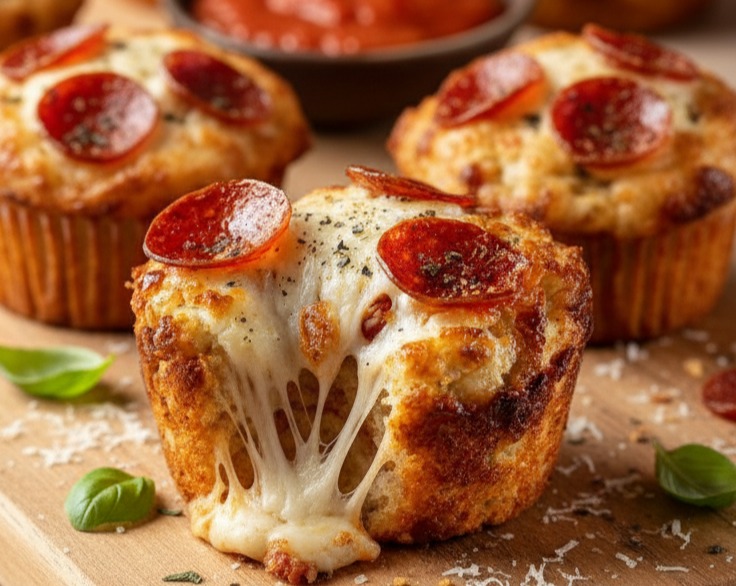 Fun Easy Pizza Cupcakes Baking For School Birthday Lunch serving