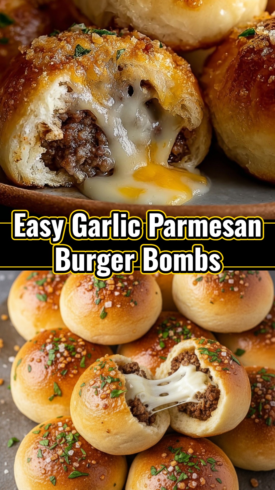 Garlic Parmesan Cheeseburger Bombs, Bites & Balls