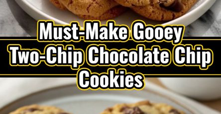 Homemade Cafe Style Thick Gooey Two-Chip Chocolate Chunk Cookies