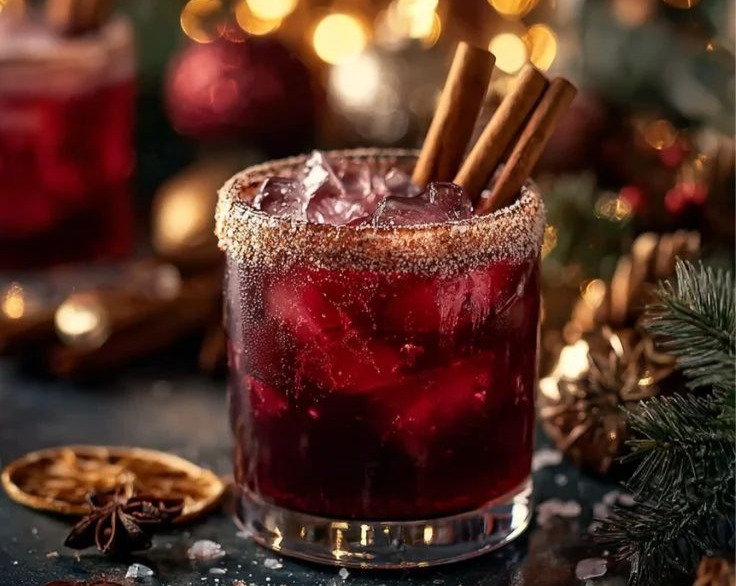 Spiced Christmas Margarita Festive Holiday Cocktail Recipes overview