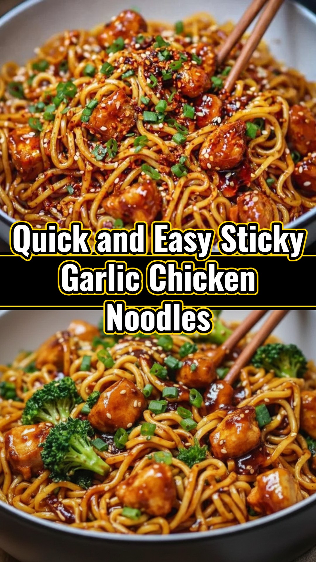 Sticky Garlic Chicken Noodles Quick Filling Fall Noodle Supper Ideas
