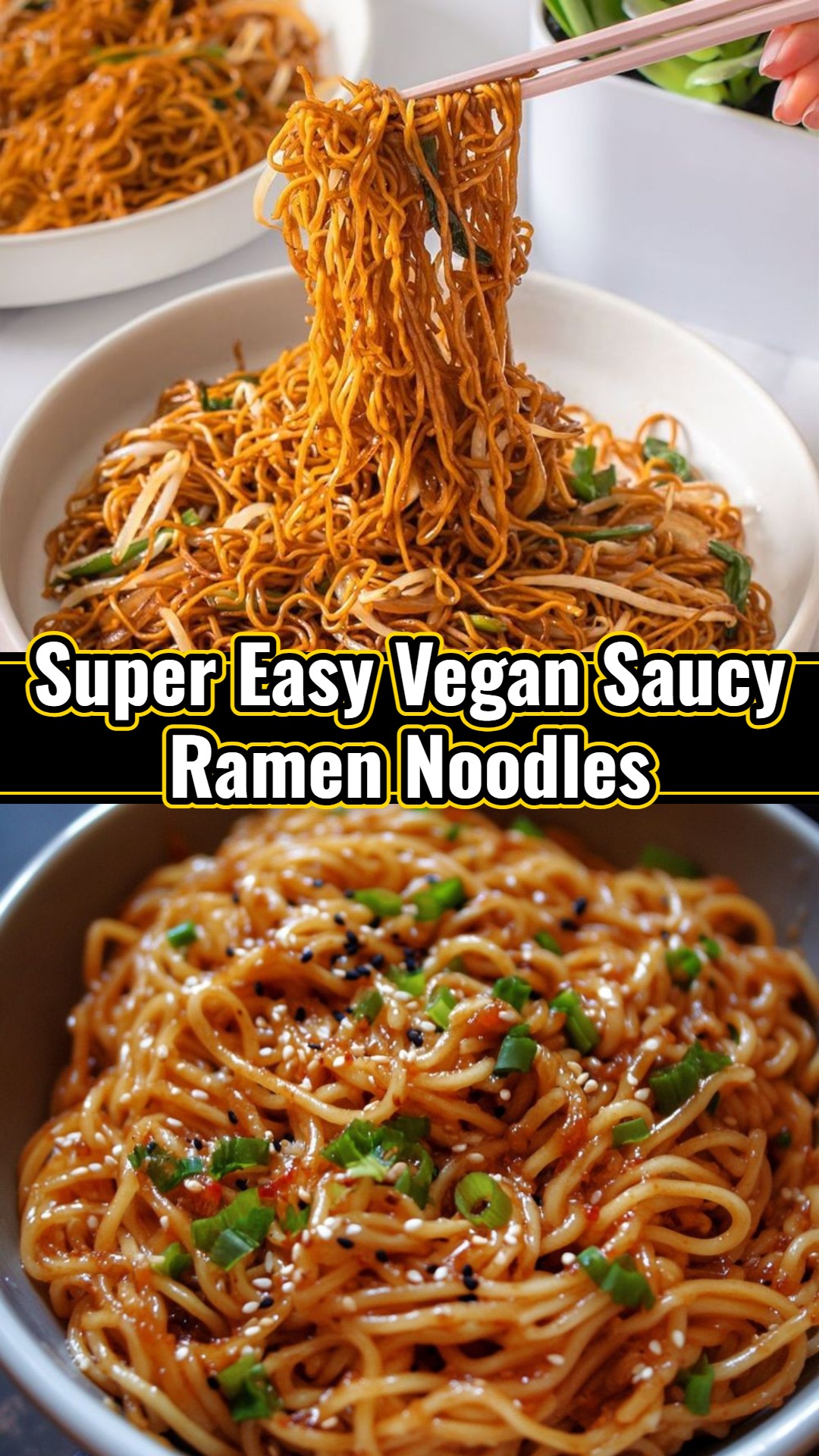 Yummy Cheesy Spicy Vegan Saucy Ramen Noodles