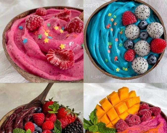 Cool Blue Açai Bowl Healthy Aesthetic Viral Breakfast overview