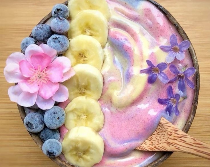 Cool Blue Aesthetic Açai Bowl: High Protein Breakfast for a Healthy Morning overview