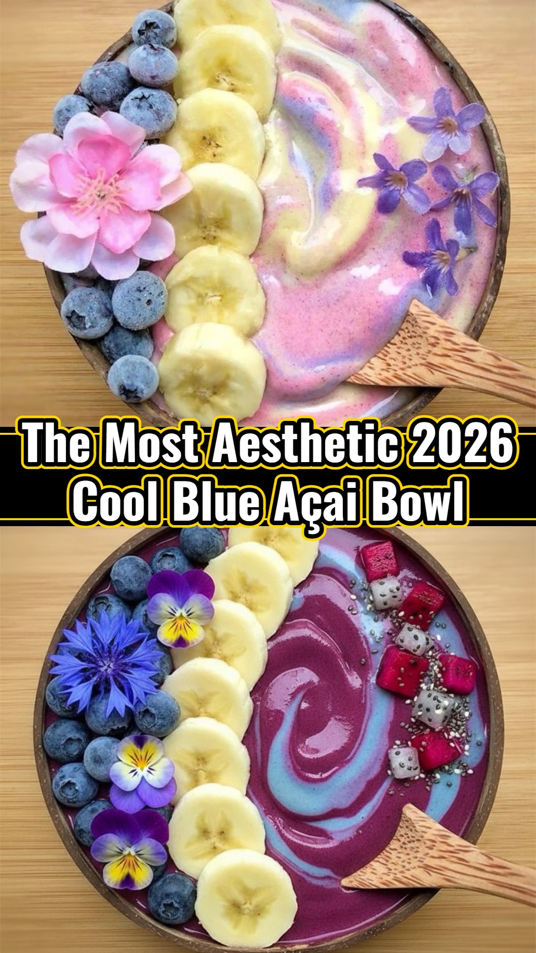 Cool Blue Aesthetic Açai Bowl: High Protein Breakfast for a Healthy Morning