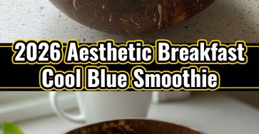 Cool Blue Smoothie Bowl Aesthetic High Protein Healthy Viral Breakfast