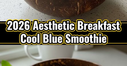Cool Blue Smoothie Bowl Aesthetic High Protein Healthy Viral Breakfast
