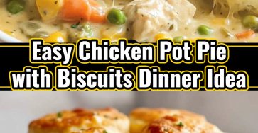 Easy Chicken Pot Pie with Biscuits Homestyle Dinner Ideas