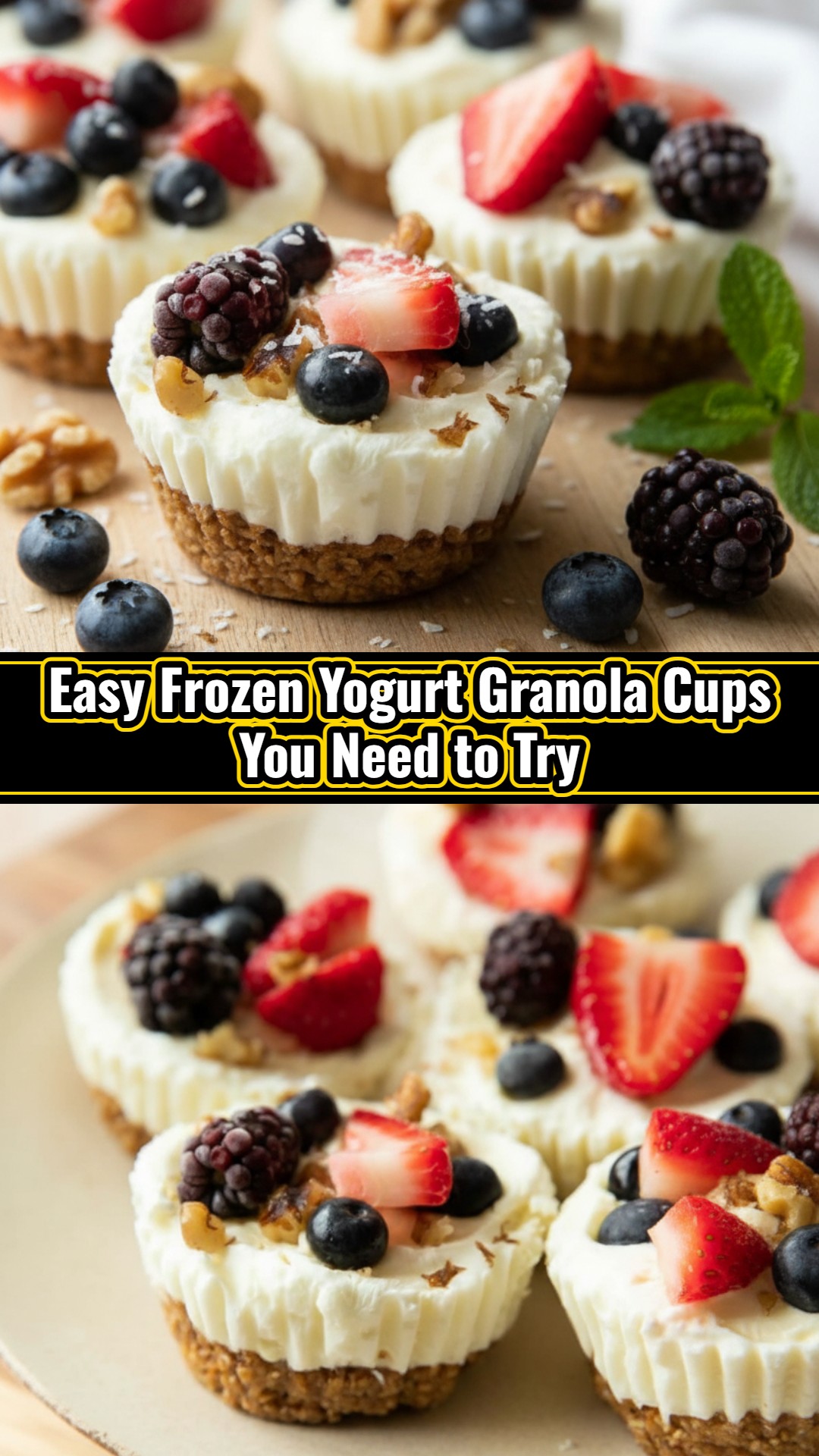 Frozen Yogurt Granola Cups Healthy Snacks To Make Ahead