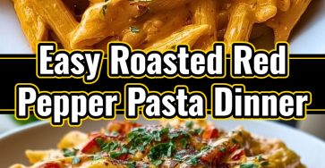 Roasted Red Pepper Pasta Easy Homemade Wholesome Weeknight Meal