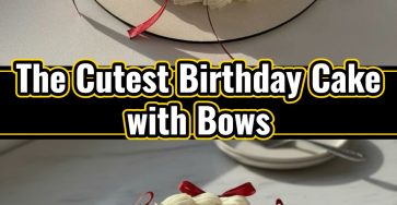 Vintage Red Bow Birthday Cake: Small Town Celebration Delight
