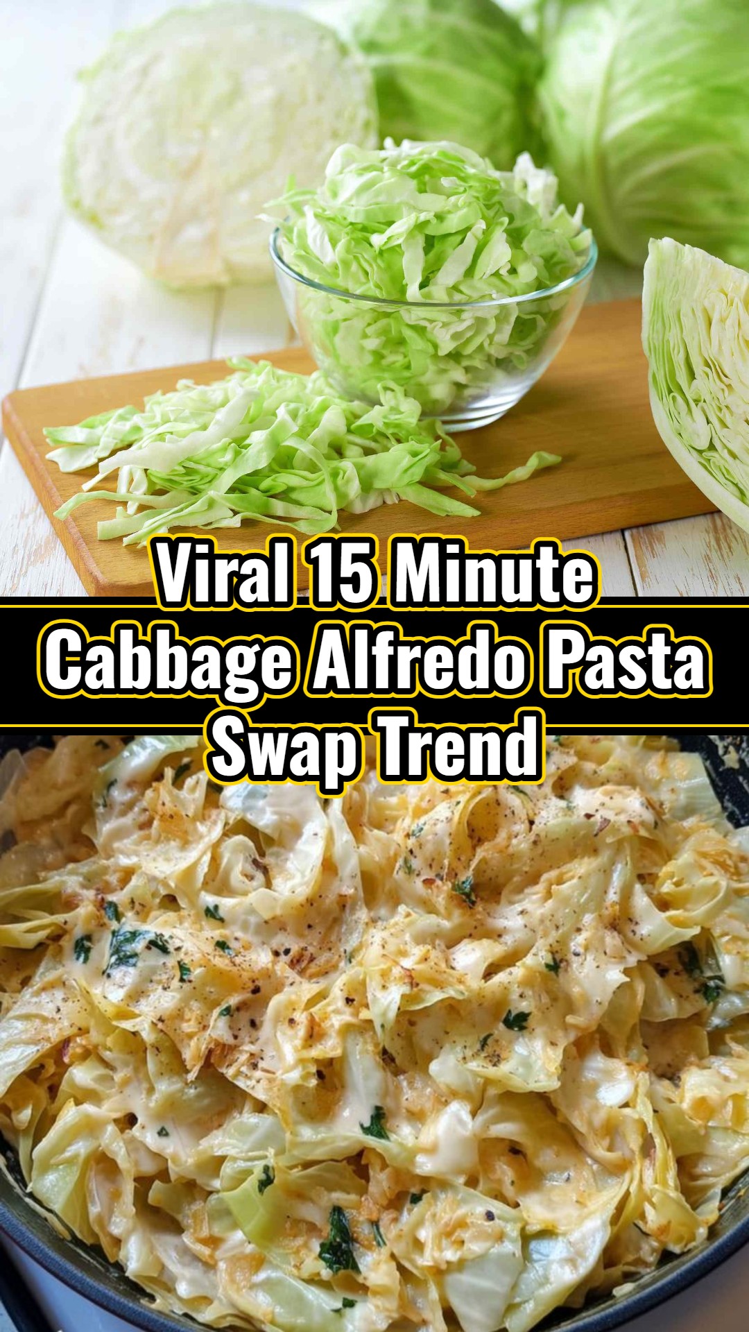 Viral 15 Minute Cabbage Alfredo Low Carb Keto Pasta Swap