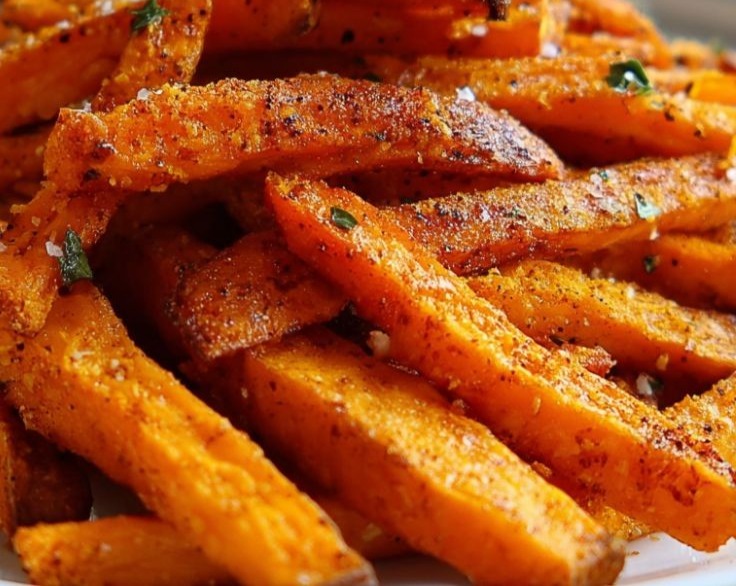 Crispy Sweet Potato Fries Oven Baked Veggie Side Recipe overview