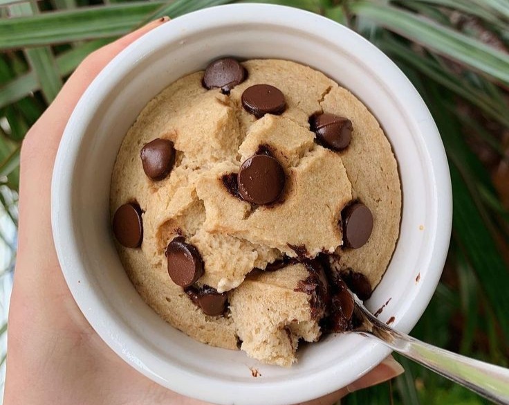 Small Town Yummy Microwave Mug Cookie Easy Sleepover Snack serving